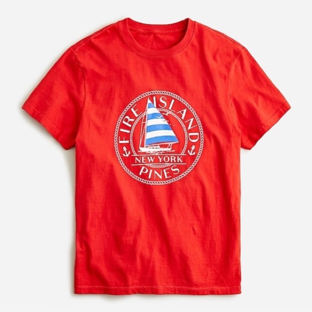 J.Crew Sz M Made in USA Fire Island T-Shirt